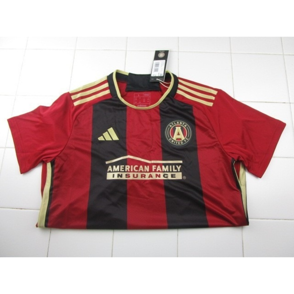 Adidas Atlanta United FC Home Kit Soccer Futbol Jersey Women's Large Red Black